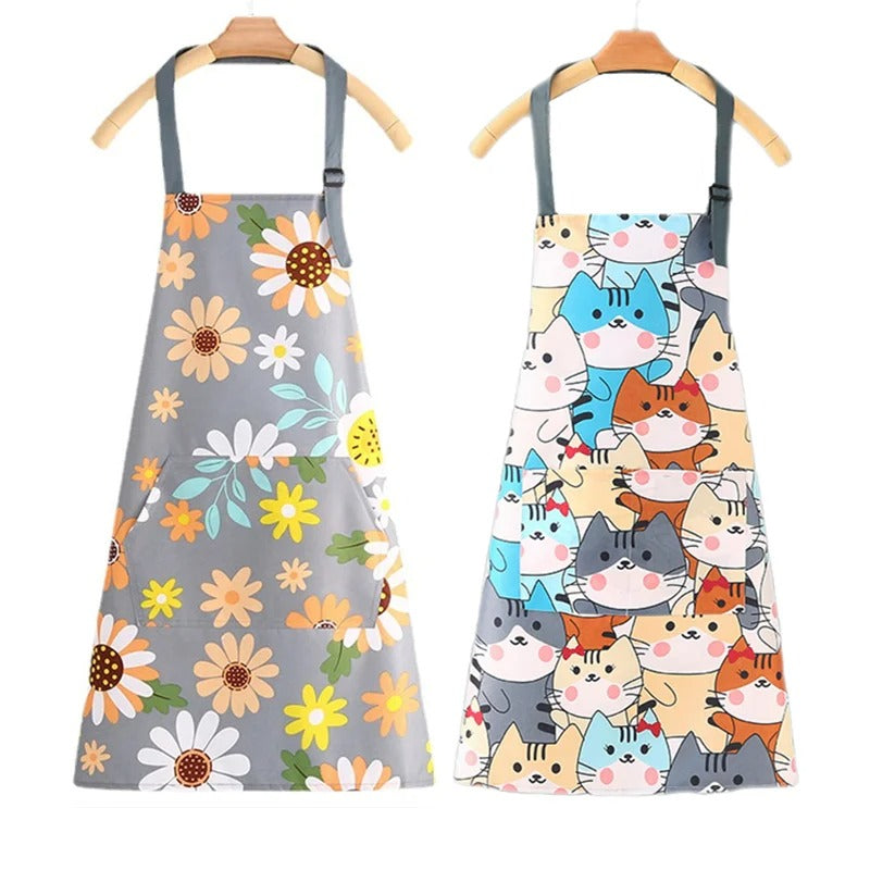 Tablier imperméable en toile de coton