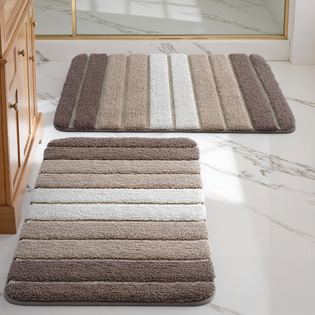 Tapis de bain antidérapant et absorbant en microfibre