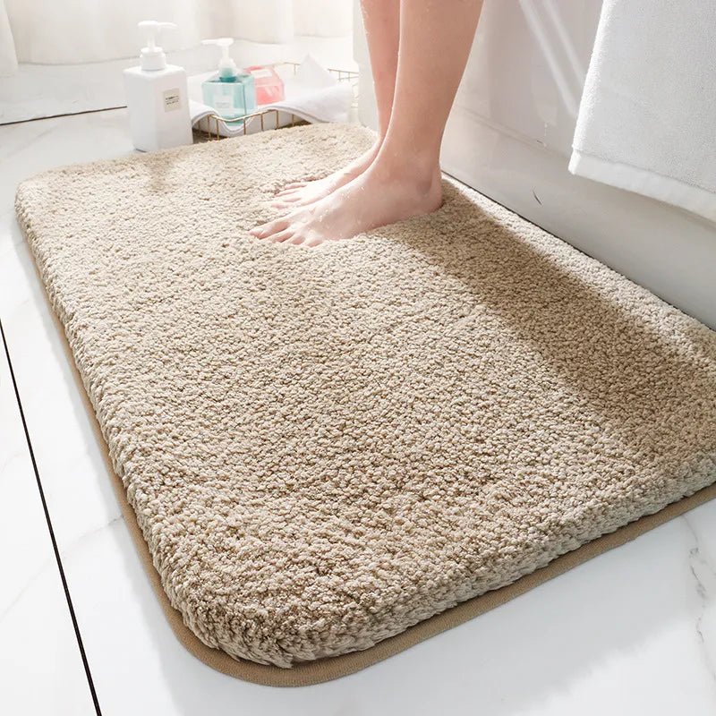 Tapis de bain ultra-doux, antidérapant, microfibre