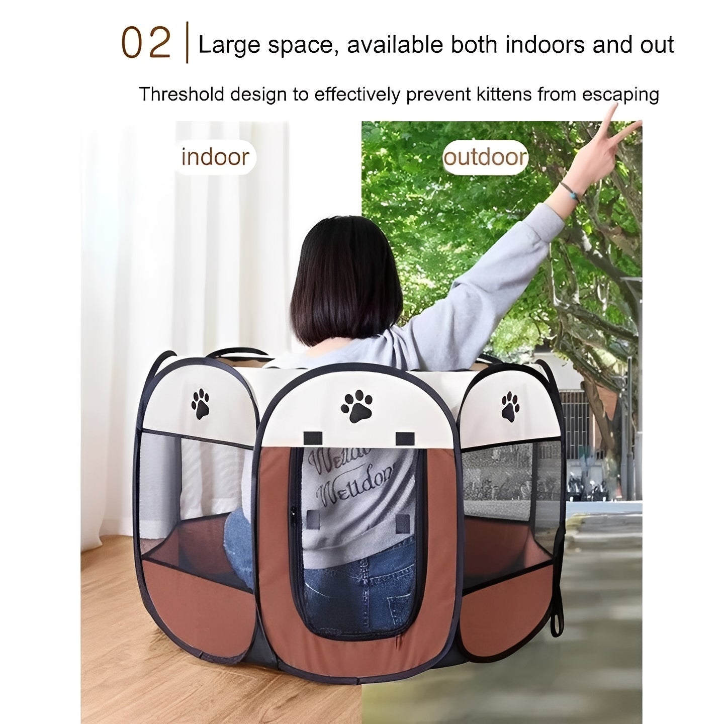 Tente pour animaux de compagnie pour chats et petits chiens, pour l'intérieur et l'extérieur