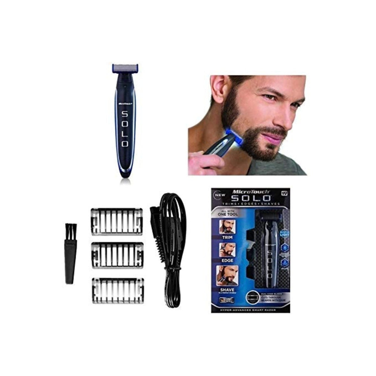 Tondeuse de précision rechargeable 1 en 1 soins et rasage