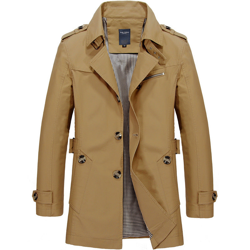 Trench-coat croisé coupe structurée pour homme