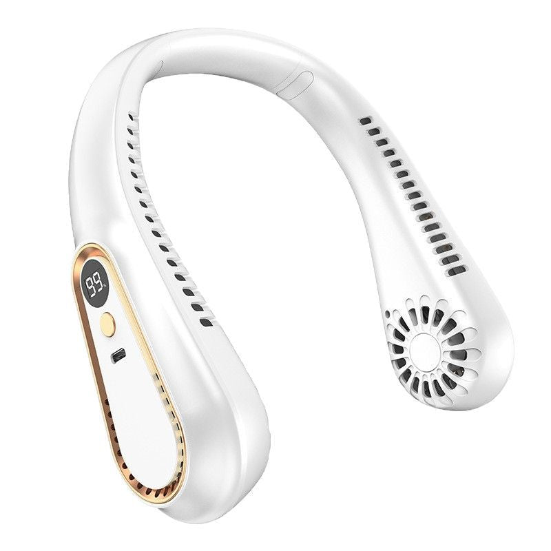 Ventilateur de cou portable avec affichage numérique, mixte