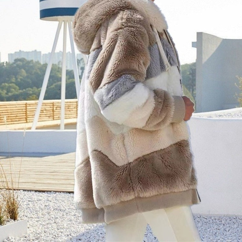 Veste à capuche douce, chaude et élégante