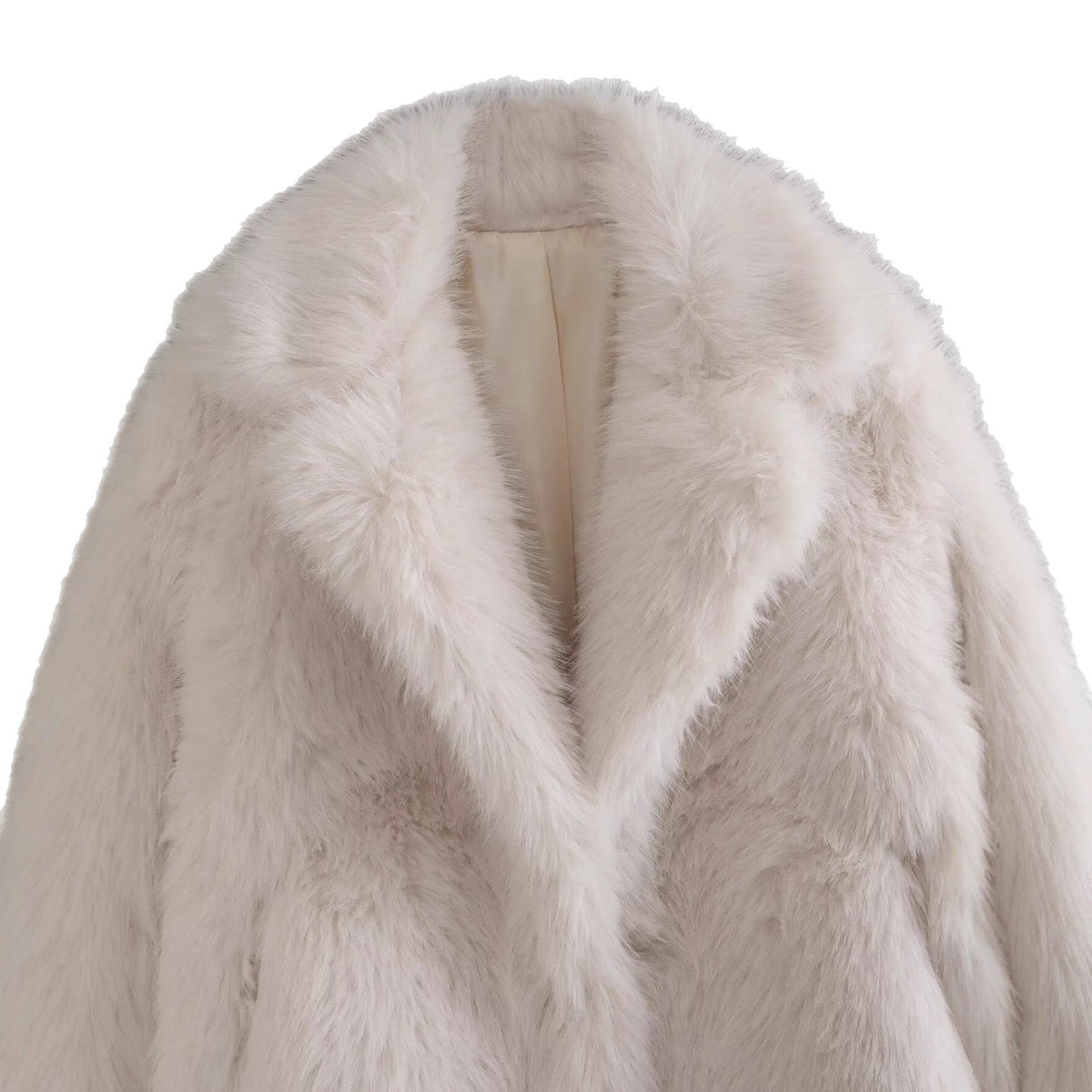 Veste de luxe en fausse fourrure coupe élégante, chaude et confortable