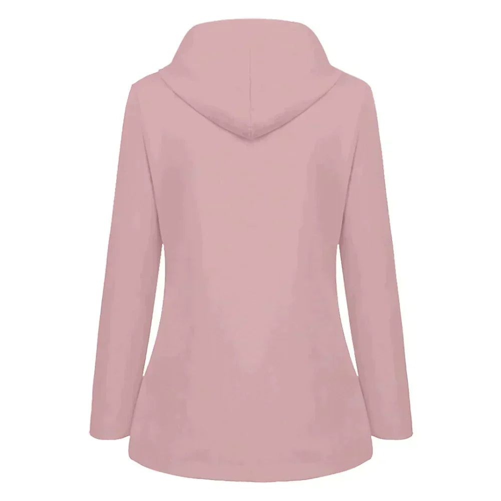 Veste imperméable coupe évasée à capuche pour femme