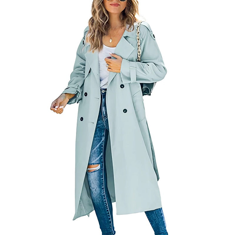 Zara Women's Autumn Long Trench Coat