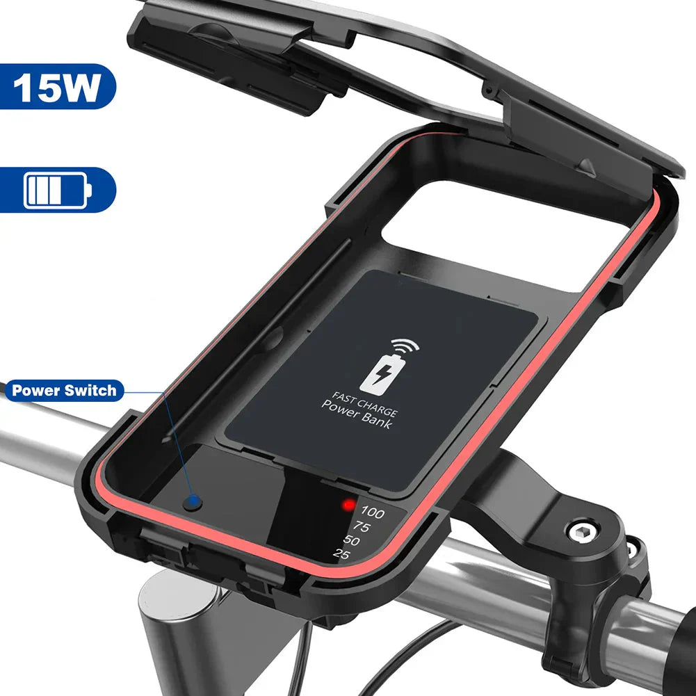 15W Powerbank - Waterproof Mount for Bicycle Handlebar