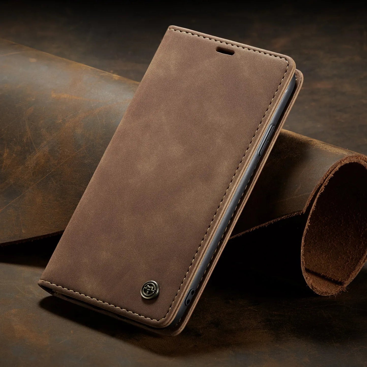 2-in-1 Phone Case for Samsung Galaxy with Wallet and Card Slots – Artificial Leather, Various Colors