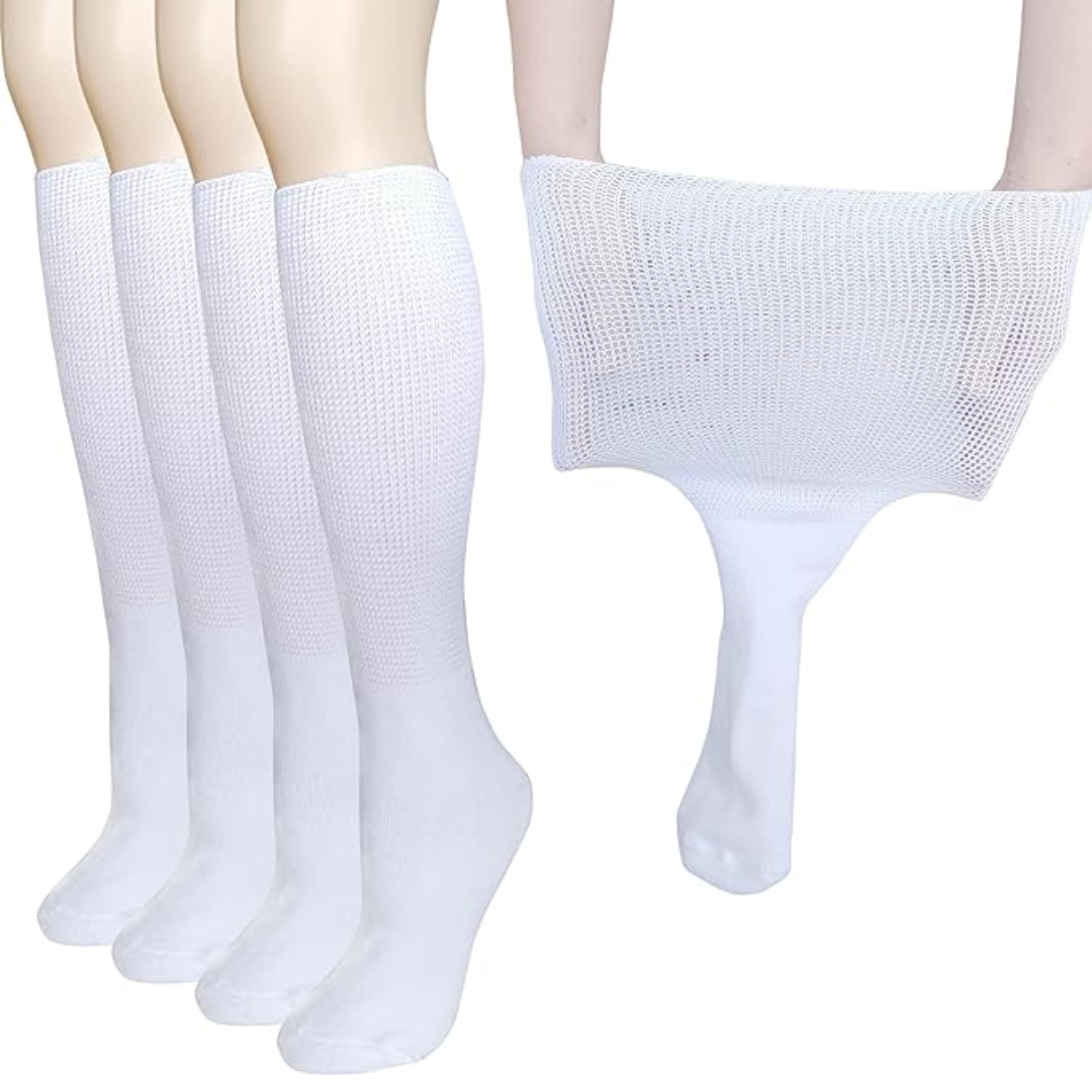 2 Pairs of Comfort Extra Wide Lymphedema & Diabetic Socks - Max
