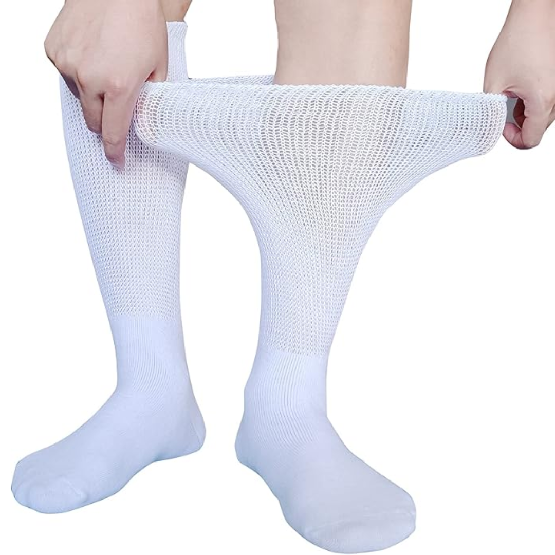 2 Pairs of Comfort Extra Wide Lymphedema & Diabetic Socks - Max