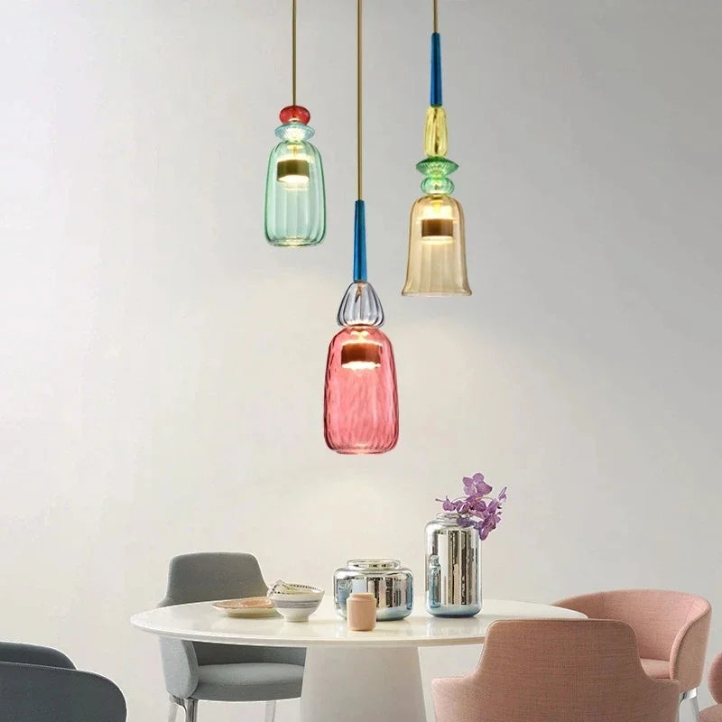 Adjustable Colored Pendant Light