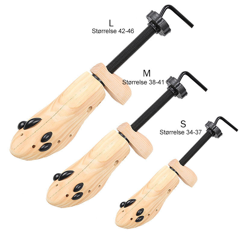 Agrandisseur de chaussures en bois - Ajustable et durable pour un ajustement parfait