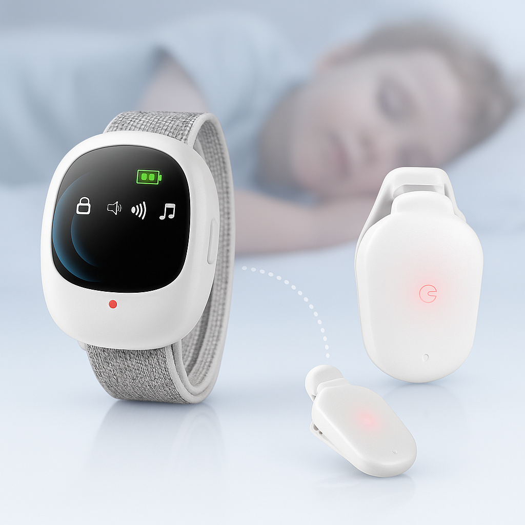 Alarme énurésie avec capteur de vibration pour enfants