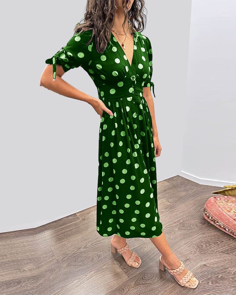 Alexandra - Elegant Polka Dot Dress