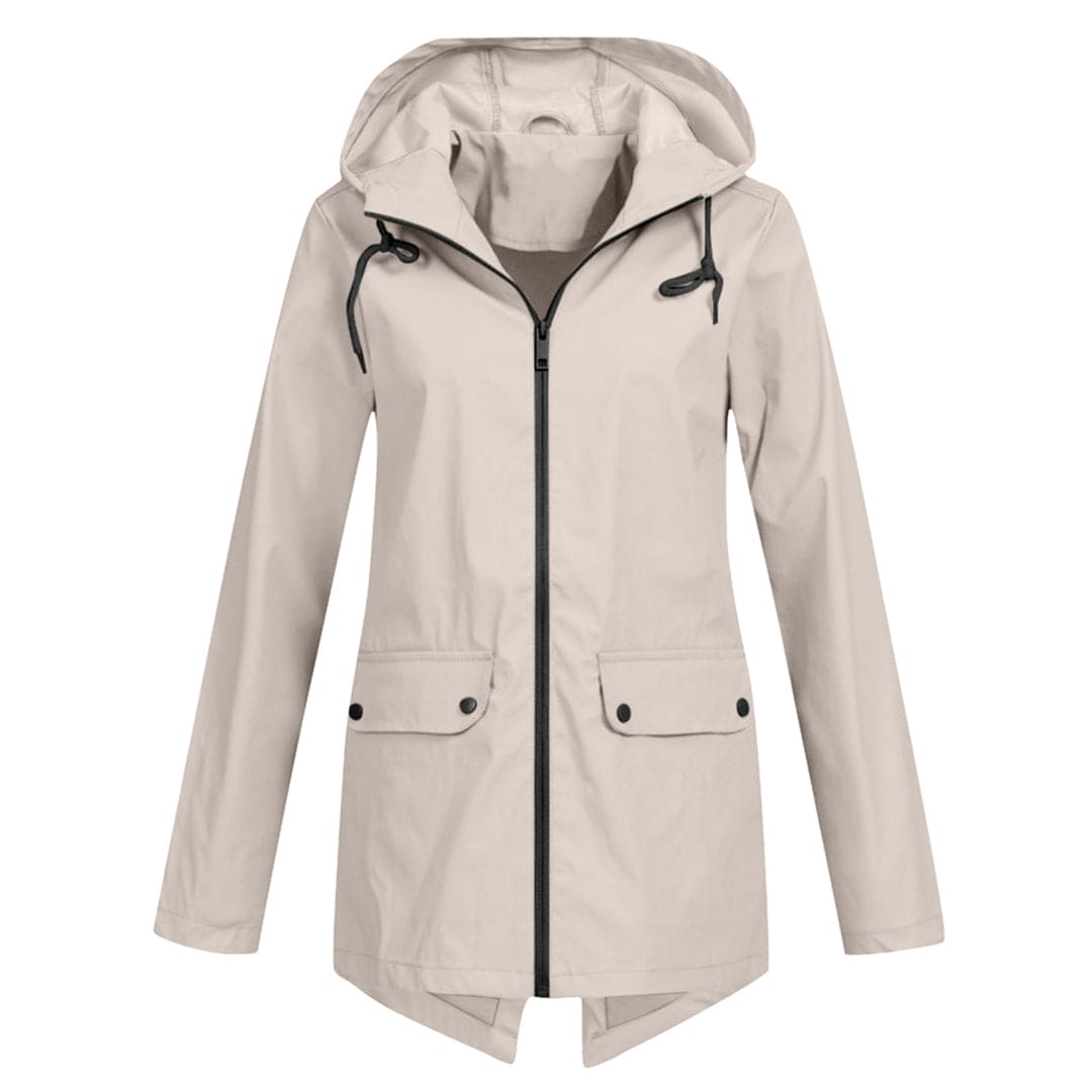 Anorak à capuche mi-long pour femme