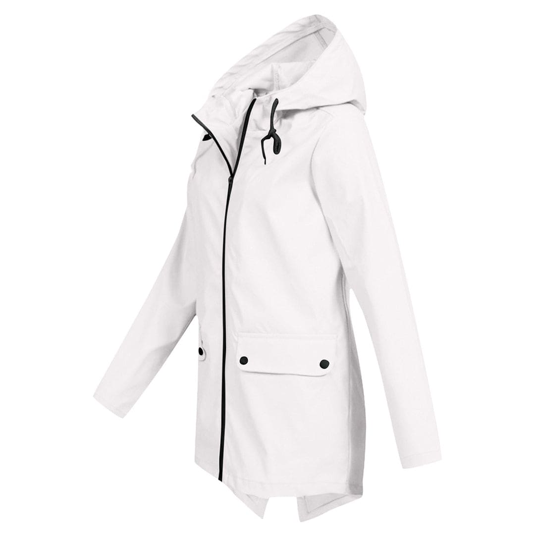 Anorak à capuche mi-long pour femme