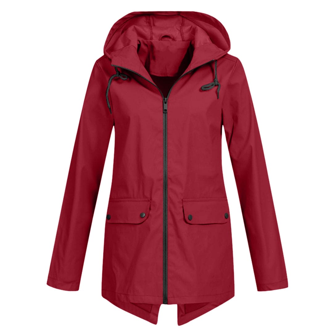 Anorak à capuche mi-long pour femme