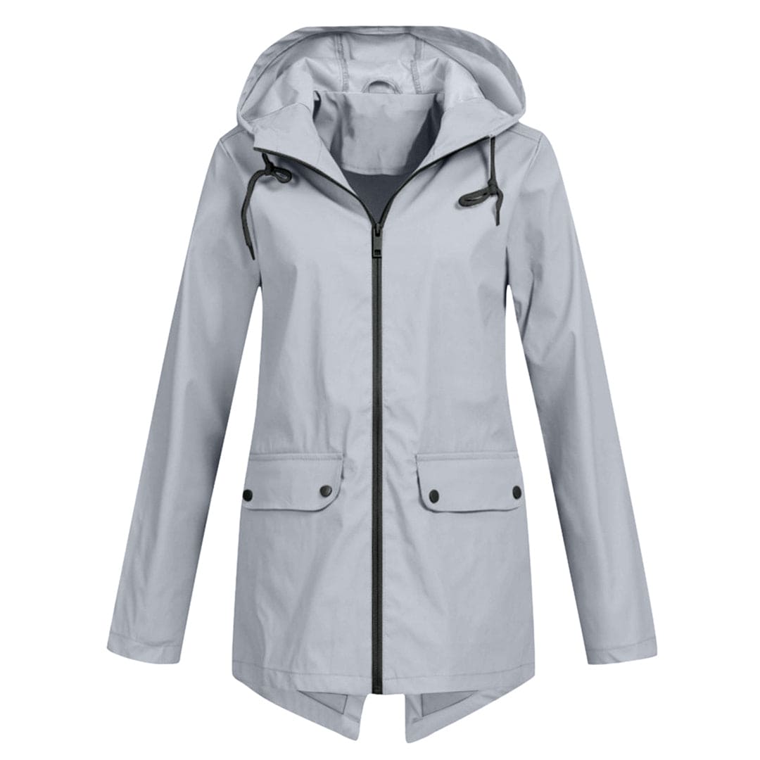 Anorak à capuche mi-long pour femme