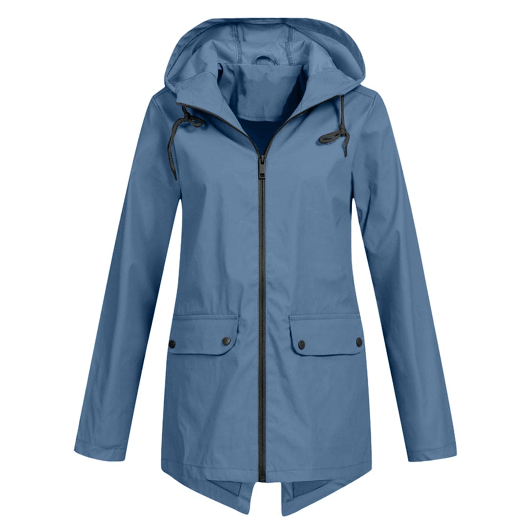 Anorak à capuche mi-long pour femme