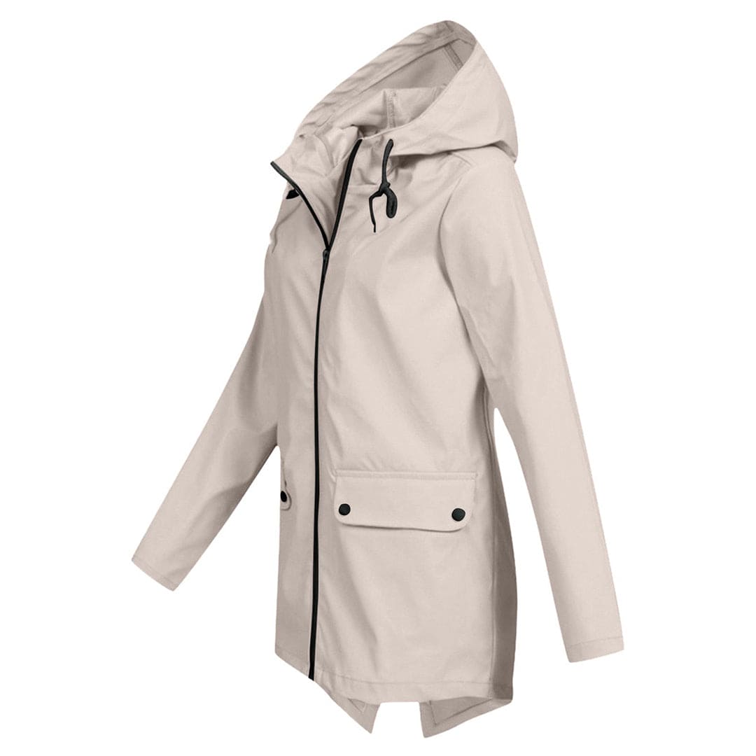 Anorak à capuche mi-long pour femme
