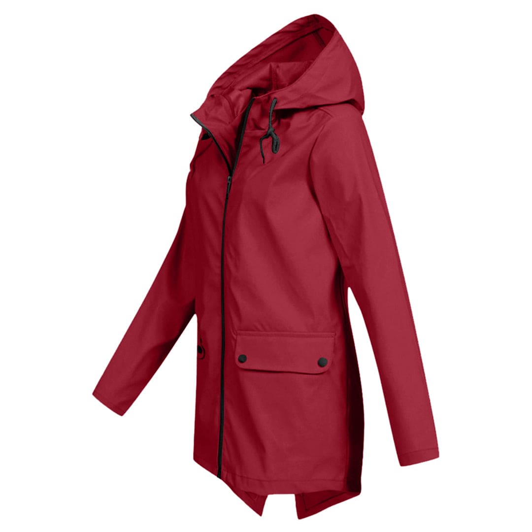 Anorak à capuche mi-long pour femme