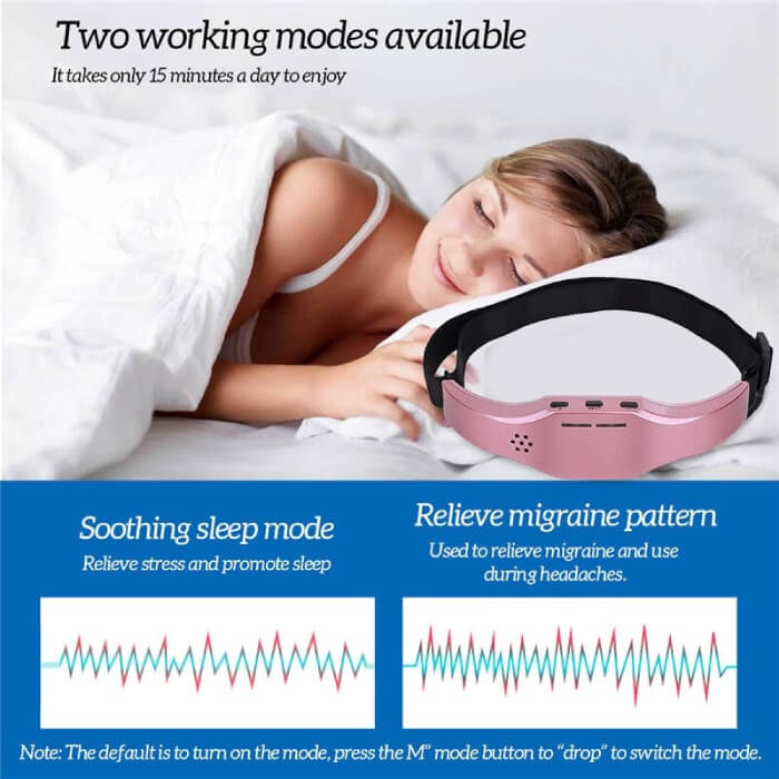Appareil de massage crânien portable pour le soulagement des maux de tête et de la migraine avec technologie TENS avancée