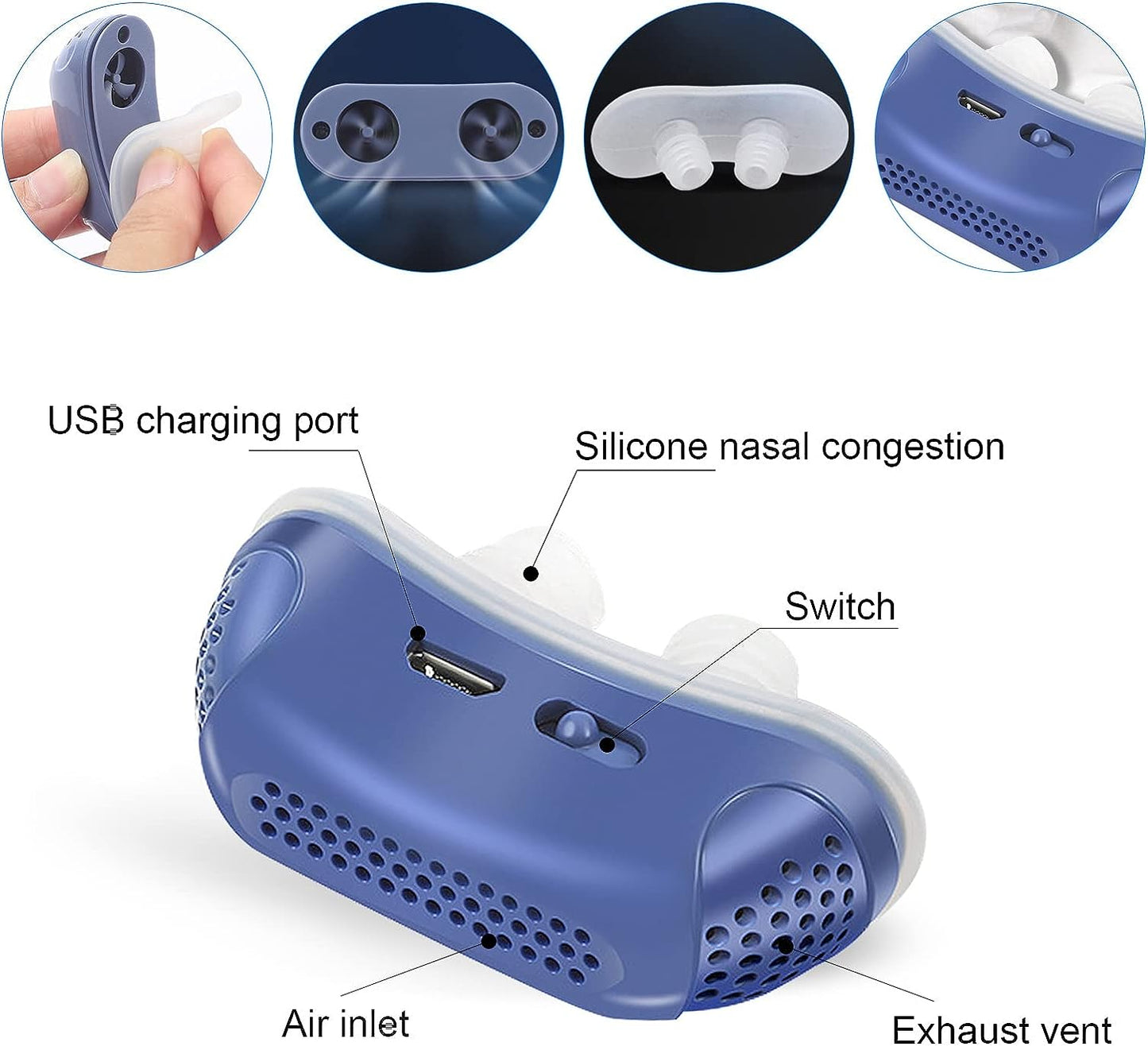 Appareil micro CPAP anti-apnée du sommeil - Anti-ronflement