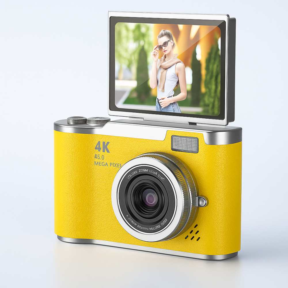 Appareil photo numérique 4K avec écran orientable et enregistreur vidéo pour vlogging