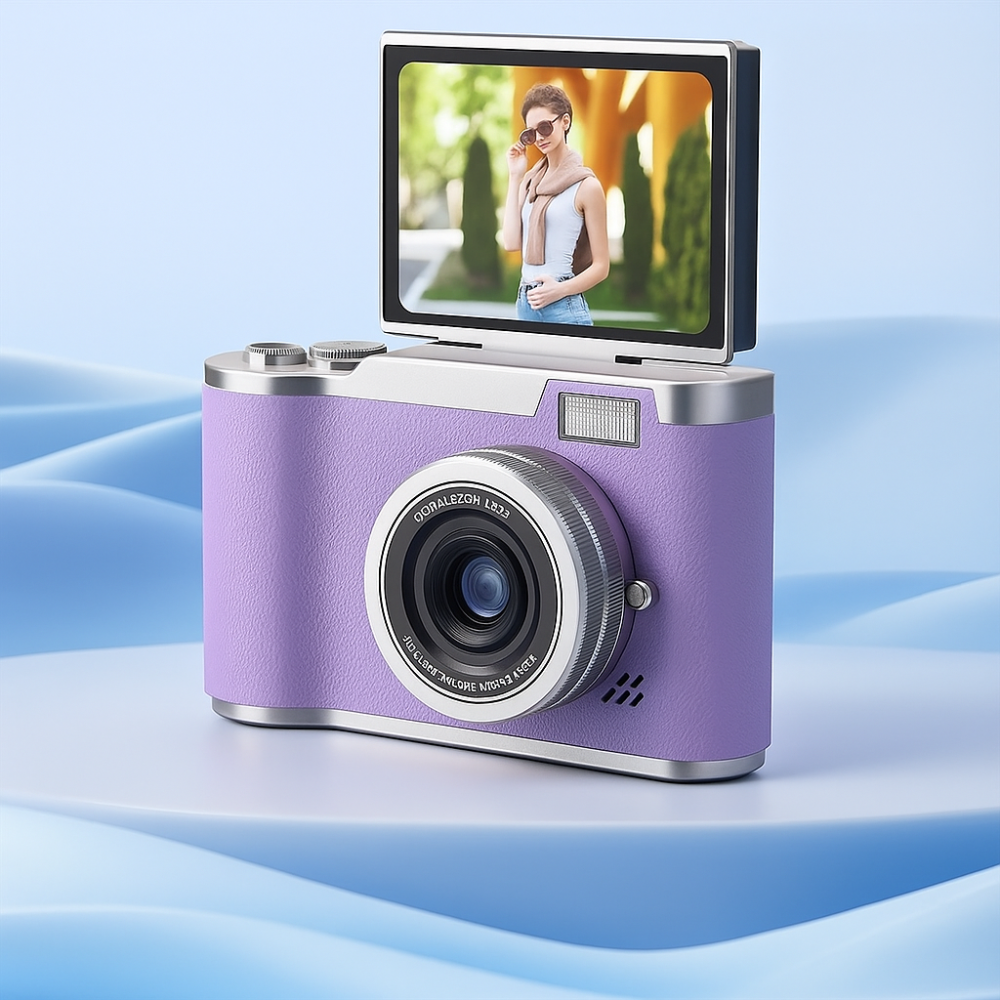 Appareil photo numérique 4K avec écran orientable et enregistreur vidéo pour vlogging