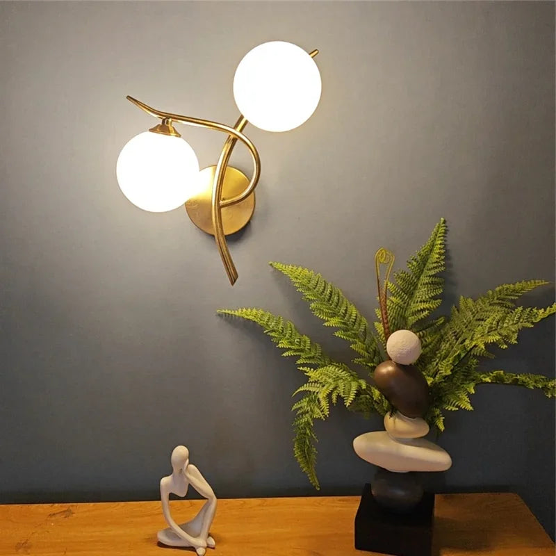 Applique LED design scandinave double sphère