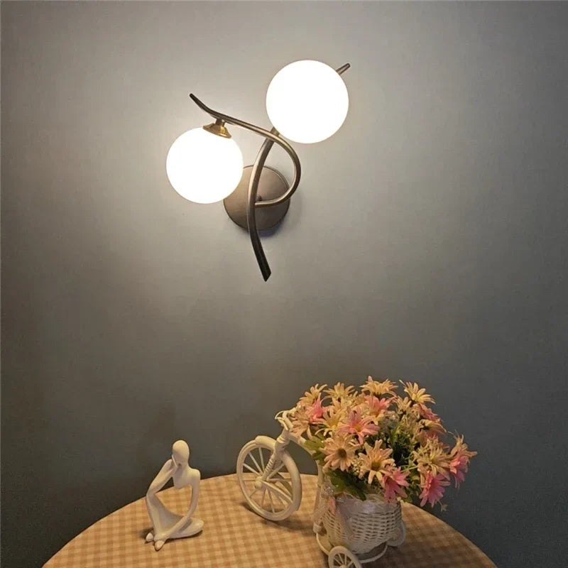 Applique LED design scandinave double sphère