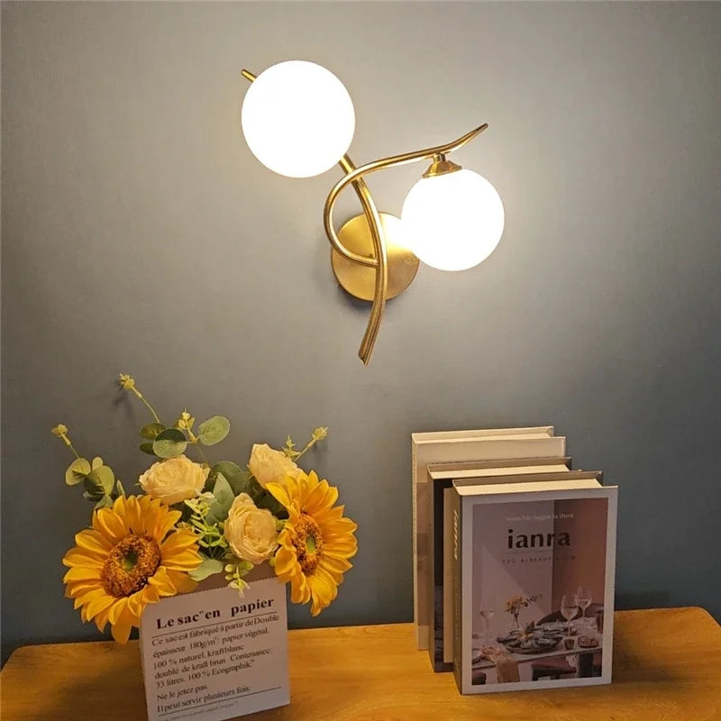 Applique LED design scandinave double sphère