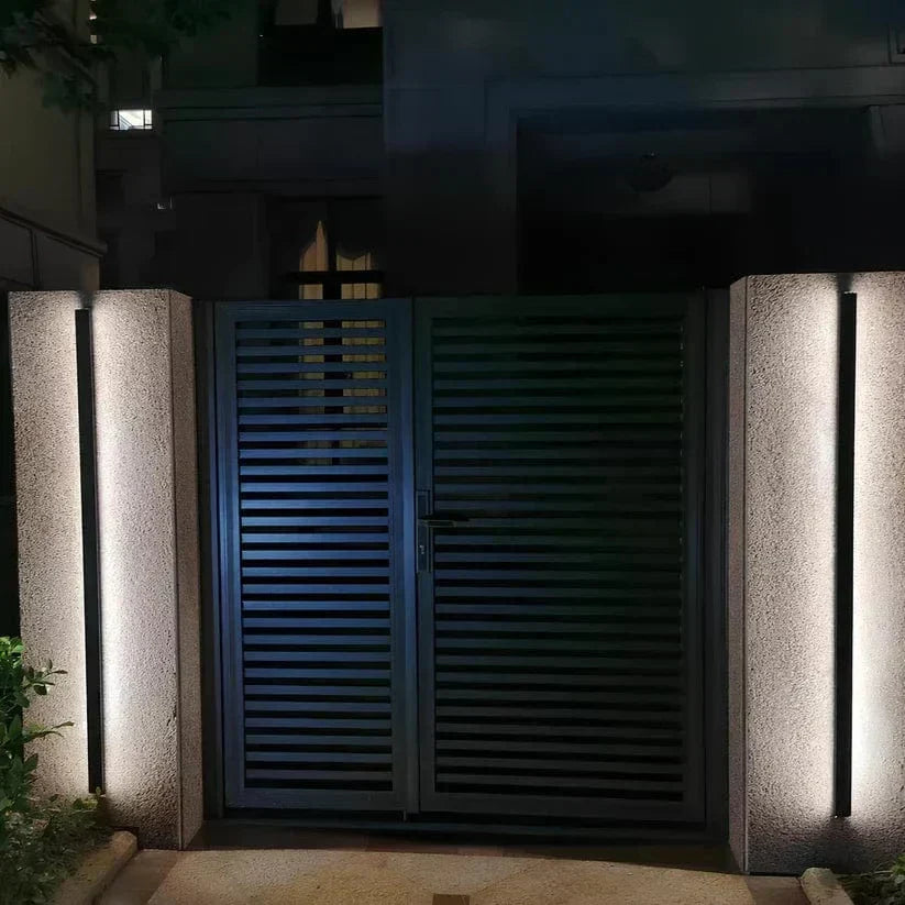 Applique murale extérieure moderne en aluminium avec rétroéclairage