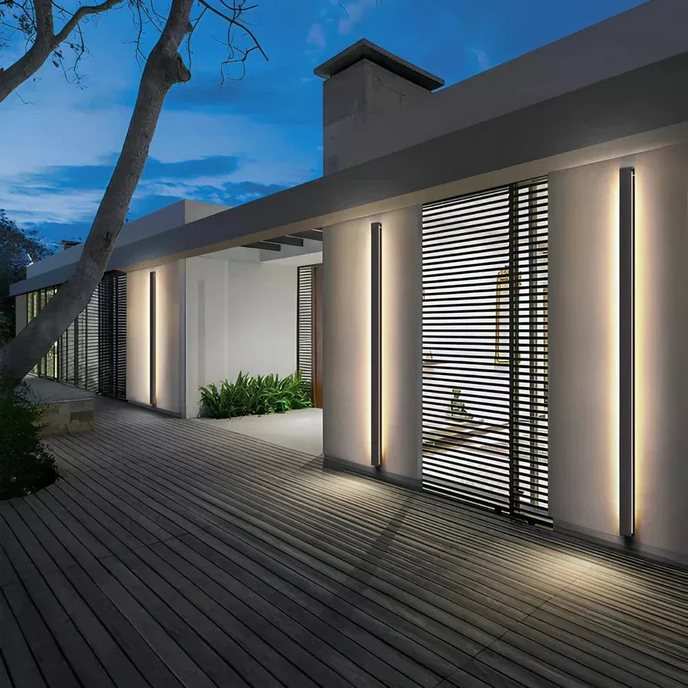 Applique murale extérieure moderne en aluminium avec rétroéclairage