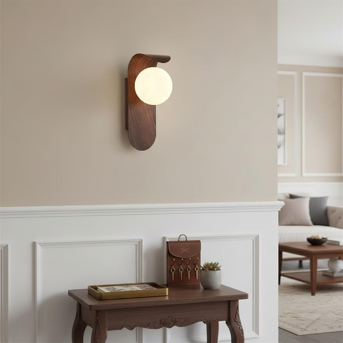 Applique murale globe mat, luminaire résistant à l'humidité pour salle de bain ou extérieur