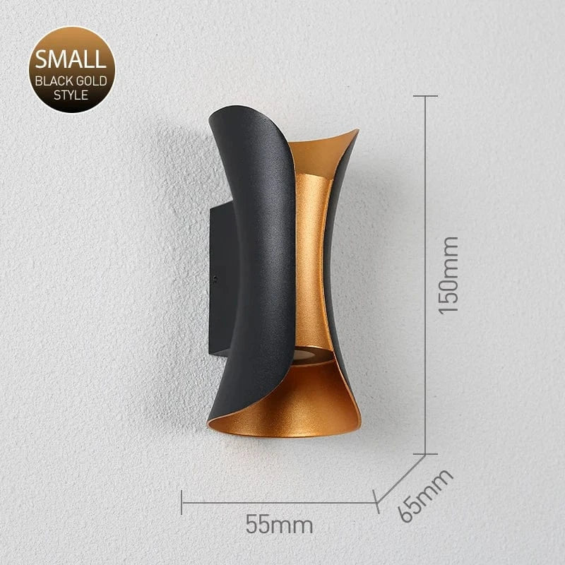 Applique murale LED bidirectionnelle pour intérieur et extérieur IP65