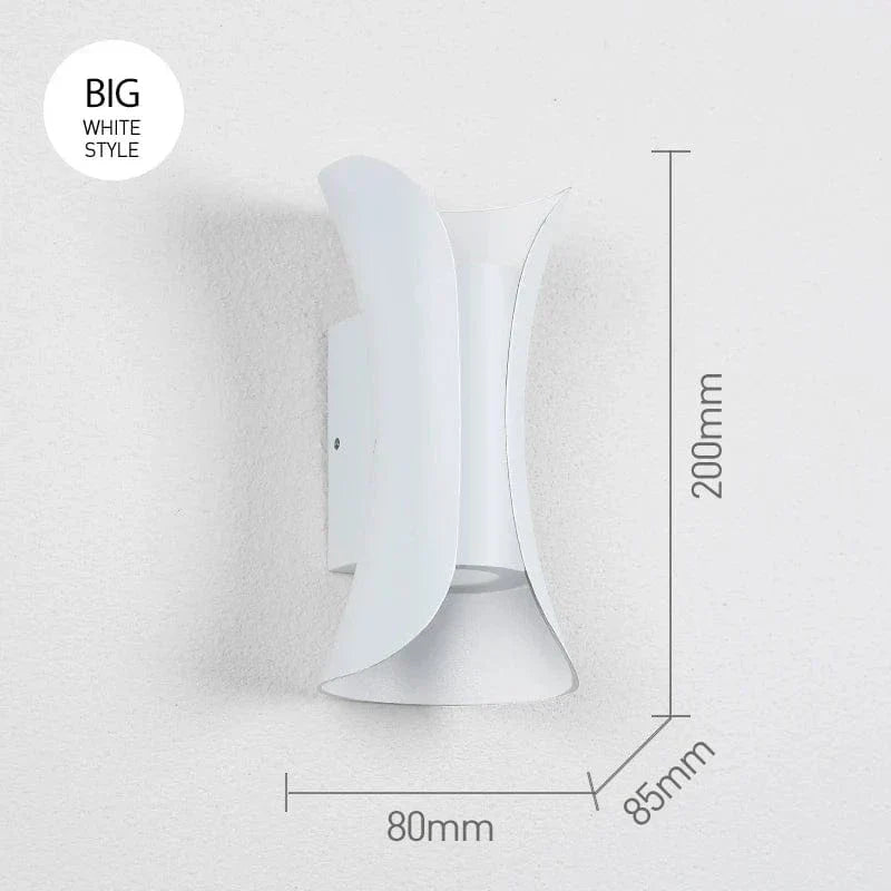 Applique murale LED bidirectionnelle pour intérieur et extérieur IP65