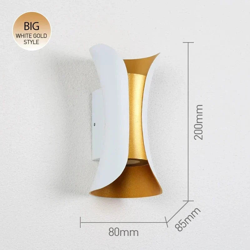 Applique murale LED bidirectionnelle pour intérieur et extérieur IP65