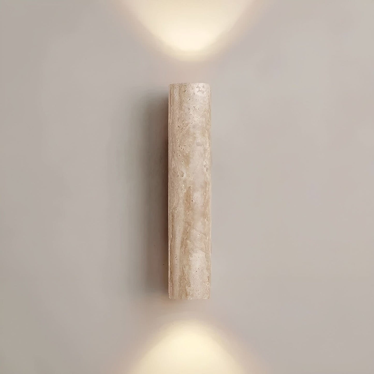 Applique murale LED en travertin – Lampe de style wabi-sabi