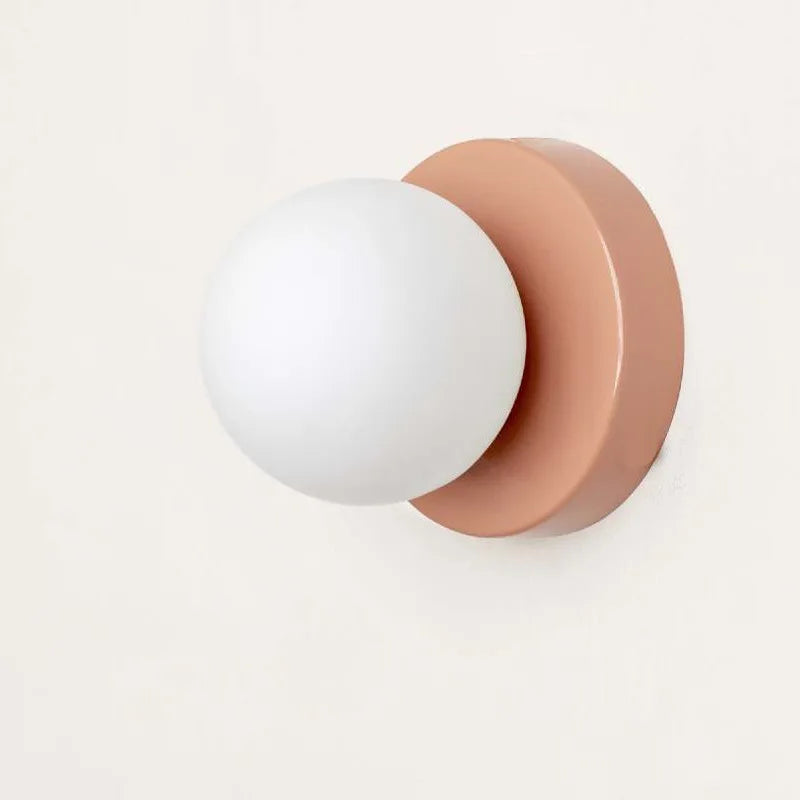 Applique murale LED Macaron en verre teinté, design moderne