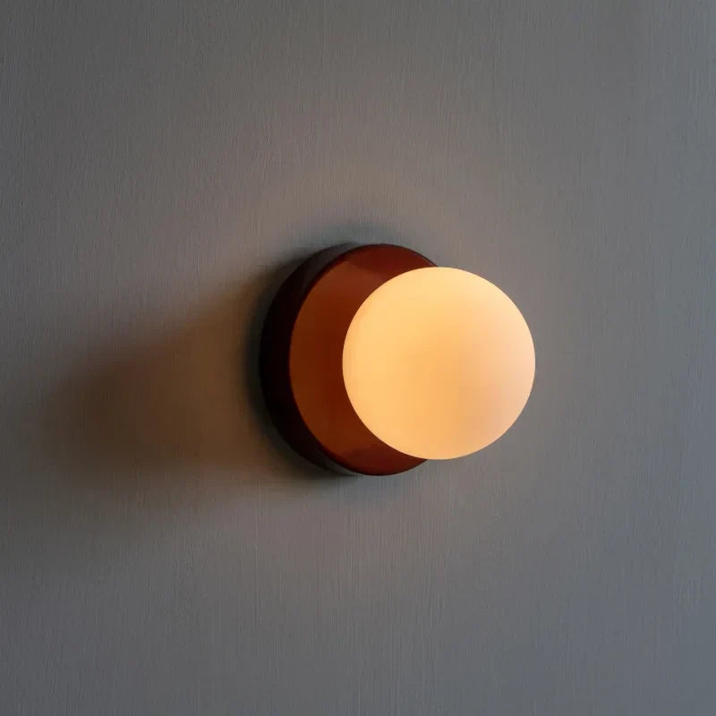 Applique murale LED Macaron en verre teinté, design moderne