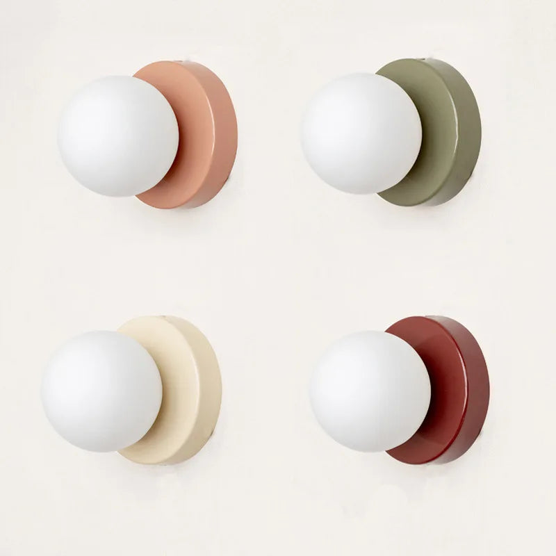 Applique murale LED Macaron en verre teinté, design moderne