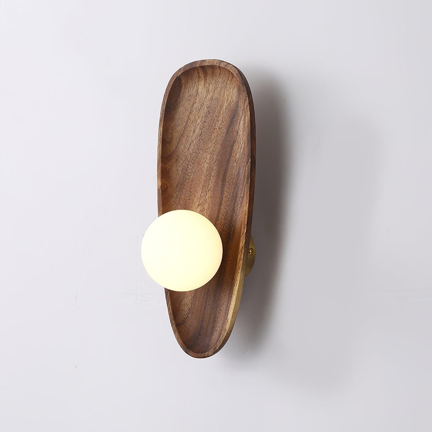 Applique murale LED minimaliste avec détail bois naturel