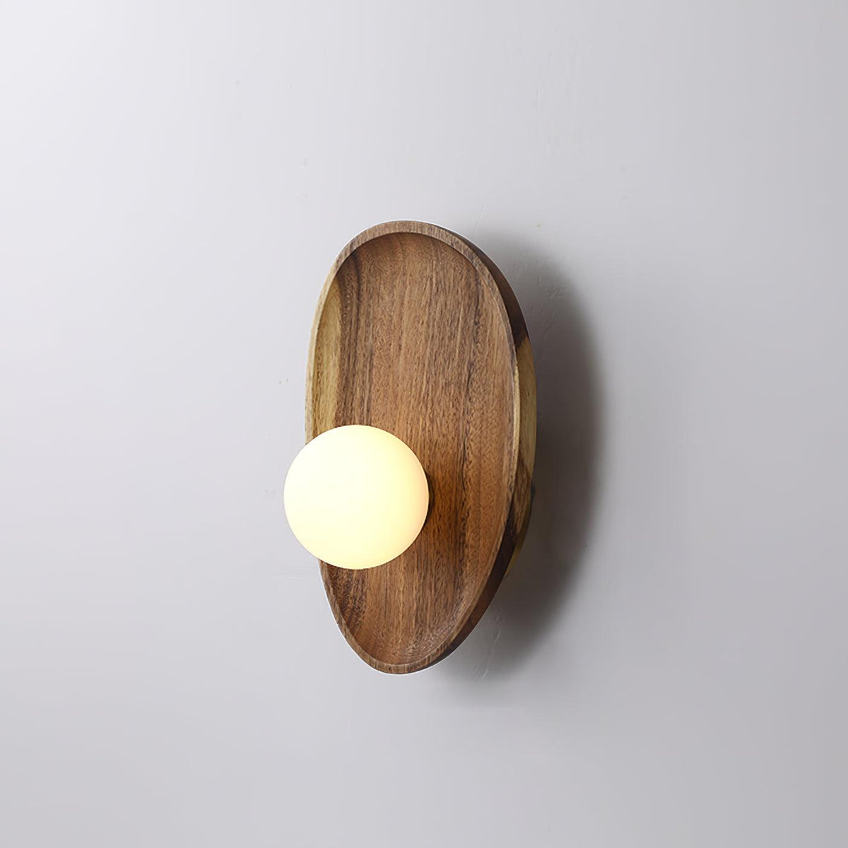 Applique murale LED minimaliste avec détail bois naturel
