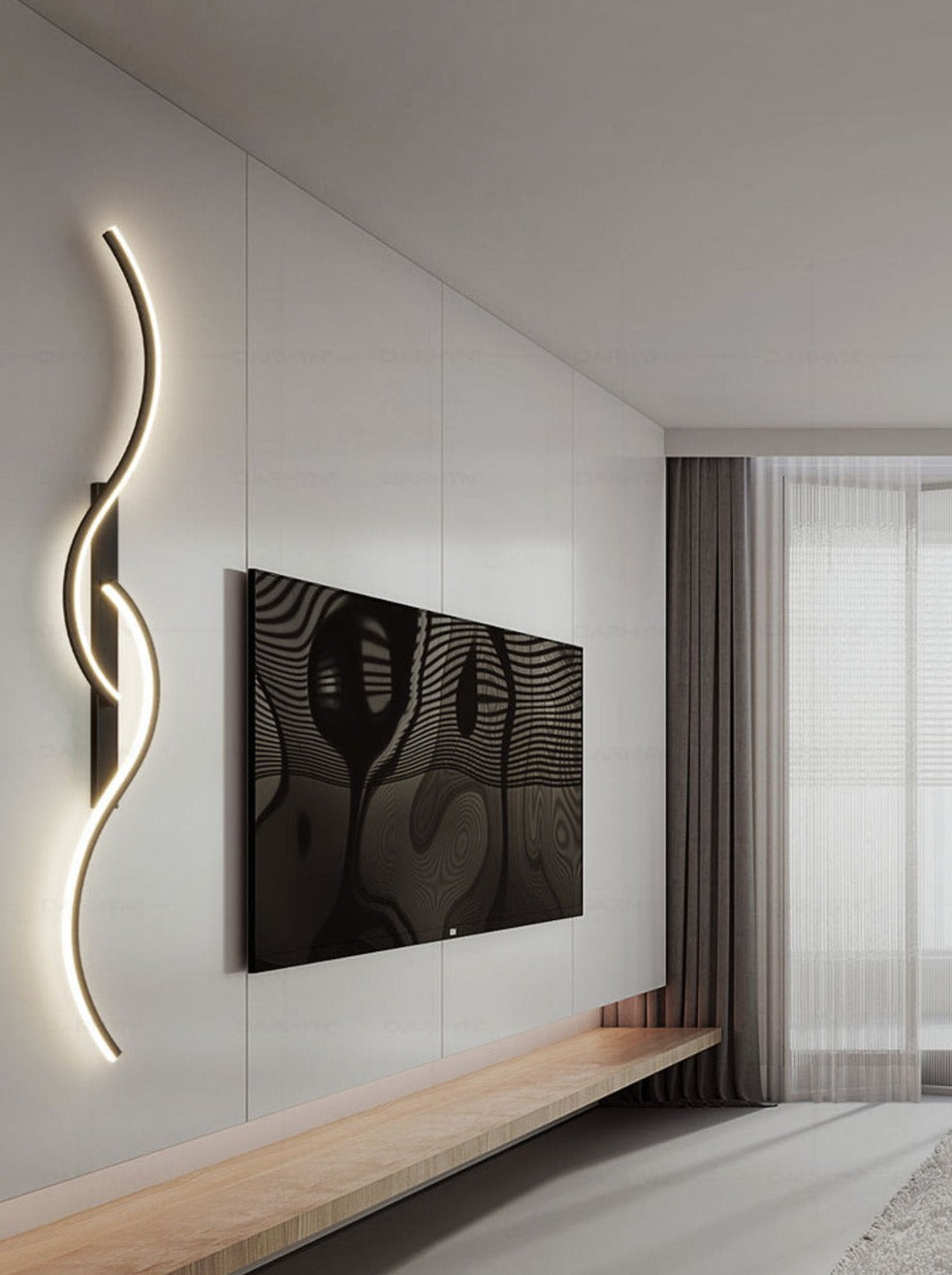 Applique murale LED moderne aux formes géométriques épurées