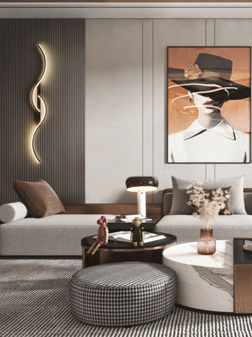 Applique murale LED moderne aux formes géométriques épurées