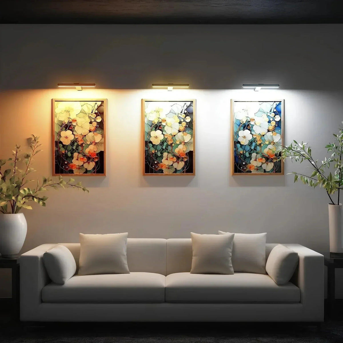 Applique murale LED sans fil pour tableau avec variateur