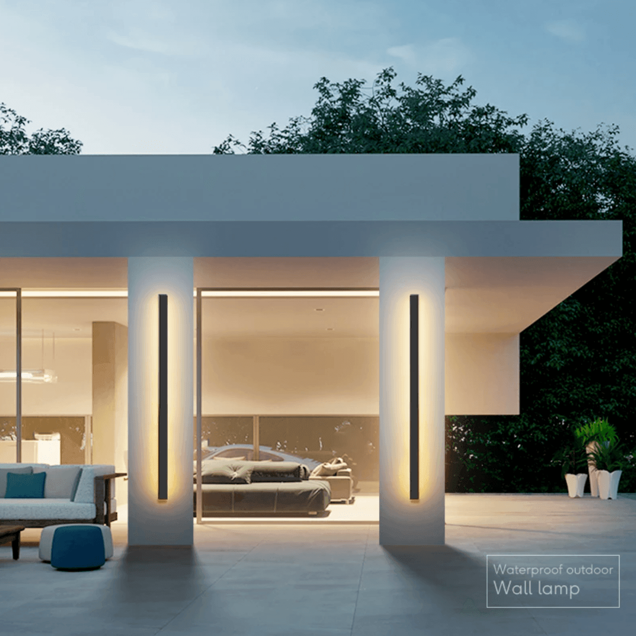 Applique murale LED verticale adhésive – éclairage extérieur élégant résistant aux intempéries