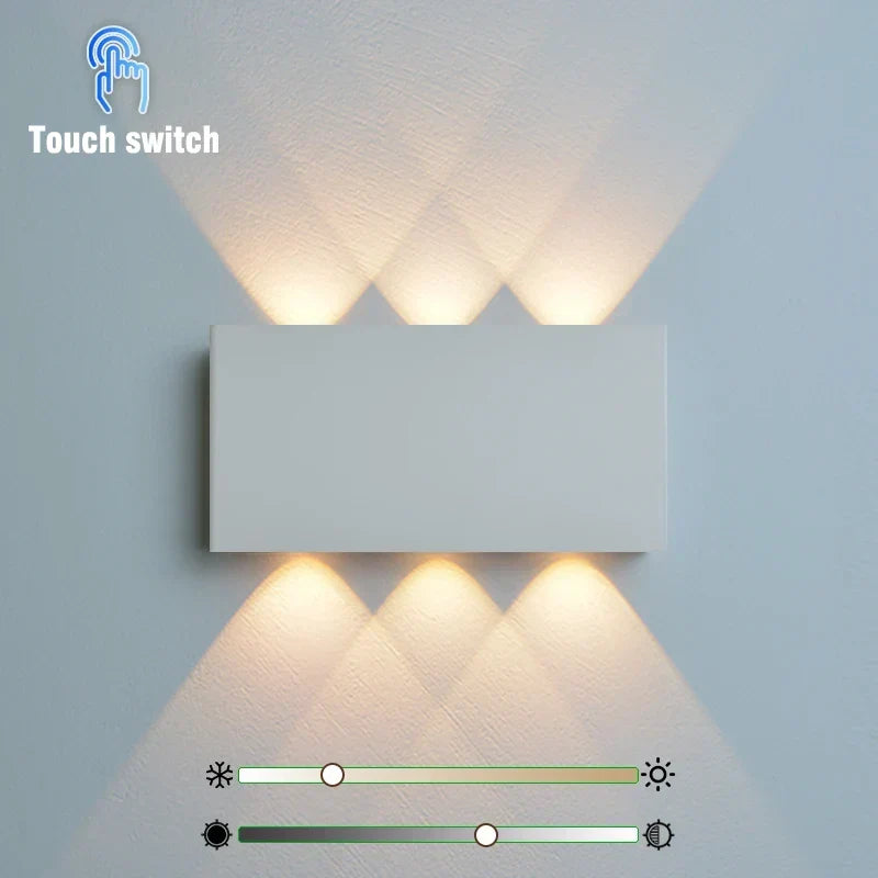 Applique murale rechargeable design minimaliste avec texture bois